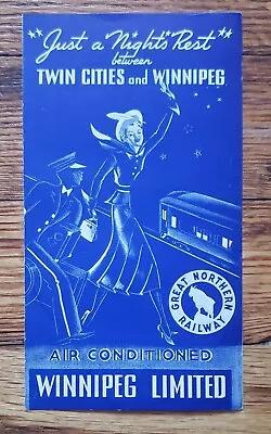 $9.99 • Buy 1930s Great Northern Railway Winnipeg Limited Brochure 