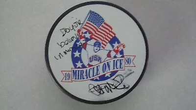 Al Michaels Autographed 1980 Miracle On Ice Hockey Puck Signed 80 Gold Jsa Aut • $129.95