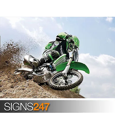 KAWASAKI MOTOCROSS (1730) Motorbike Poster - Photo Poster Print Art * All Sizes • £6.25