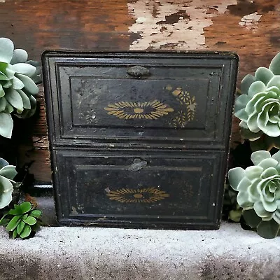 Vintage Rustic Primitive Tin 2 Tier Pie Safe Bread Box • $65