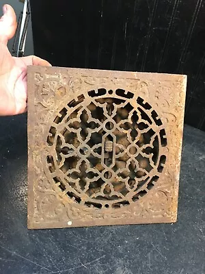 Antique Cast Iron Floor Grate--9.5 Inch Square  Victorian Architectural Salvage • $89.10