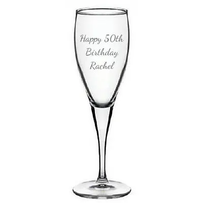 £9.99 • Buy Personalised 6oz Champagne Flute Glass 40th 50th 60th Birthday Present Engraved