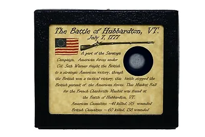 The Battle Of Hubbardton VT Revolutionary War Bullet In Display Case And COA • $43.89