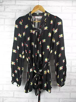 Alice McCall Womens Playsuit Jumpsuit Black Red Yellow Floral Print 10 • $34.30