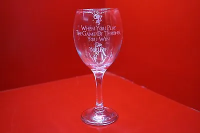 £12 • Buy Engraved Wine Glass When You Play The Game Of Thrones You Win Or You Die Cersei