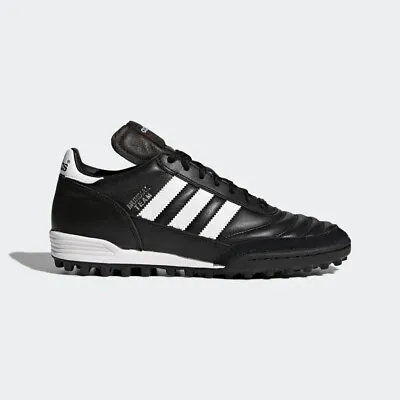 Adidas Mundial Team Men's Leather Turf Soccer Shoes Black/White/Red 019228 • $119.99
