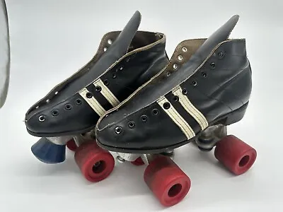 Vintage Riedell 265 Redwing Roller Skates LOW  Top Dance & Speed Mens Sz 5 Black • $100