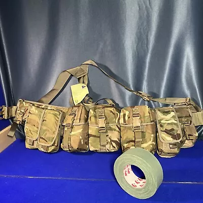 Genuine British Army MTP  Osprey Molle Webbing Set With 8 Pouches & Yoke Size L • £124.95