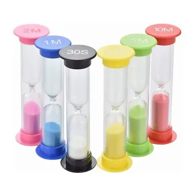 6x Sand Timers Set 30 Seconds 1/2/3/5/10 Minutes Hourglass Cooking Exercise N488 • $8.30