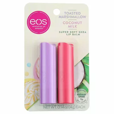 Eos Lip Balm Stick Toasted Marshmallow & Coconut Mi...3 Pack • $18.45