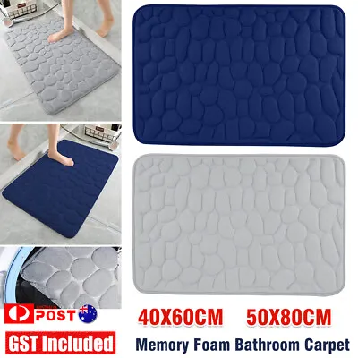 3D Non-slip Bathroom Carpet Super Absorbent Memory Foam Shower Bath Mat Door Mat • $12.80