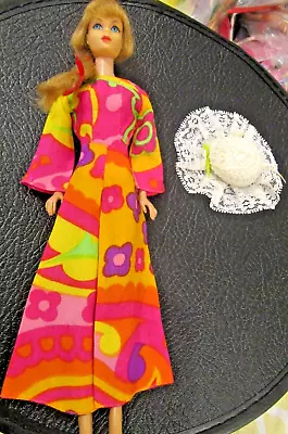 Vintage Talking Barbie On Sturdy Straight Leg Body + Pajama Pow! + Mod Hat! • $154