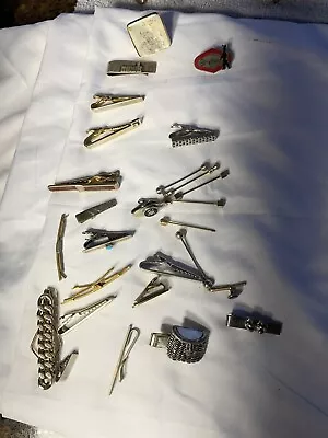 24 Tie Bars Vintage Mixed Makers Collectible Crafts Men Jewelry Steampunk • $49.99