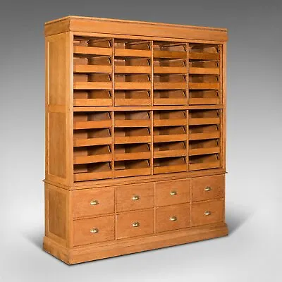 Very Large Antique Haberdashery Cabinet Oak Collector Shop Rack Edwardian • £5850