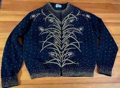 Christina Vintage Hand Beaded In Hong Kong Sweater • $57