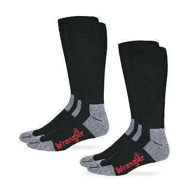 Wrangler Men's Steel Toe Ultra-Dri Full Cushion Boot Socks 2 Pair Pack • $12.99