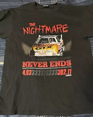 Vtg John Force Shirt Mens XL 1996 Nightmare Tour Single Stitch Drag Racing NHRA • $25