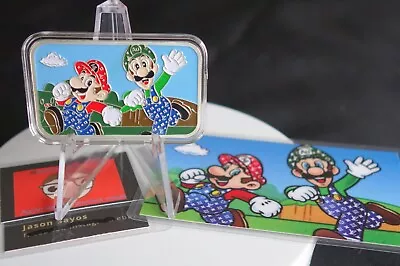 Rare 1 Tr Oz. .999 Silver Hand Enameled 3d Bar - Super Mario + Luigi Bros. N64 • $62.95