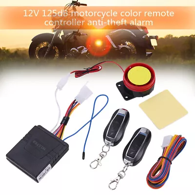 Motorcycle Scooter 2Remote Control Anti-theft Alarm Security System Engine Start • $15.95