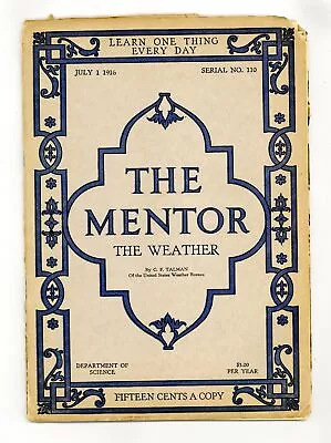 Mentor Magazine #110 FR/GD 1.5 1916 Low Grade • $3