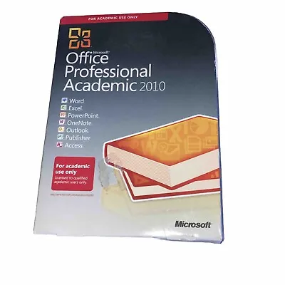 Microsoft Office Professional Academic 2010 DVD W/ Key Pre Owned • $35.55