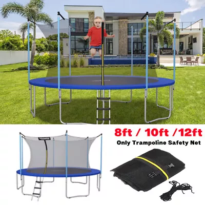 8/10/12FT Trampoline Replacement Safety Enclosure Net Weather-Resistant • $43.69