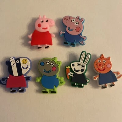 Shoe Charm Jibbitz Set - Peppa And George And Friends X 6 Set • £6.60