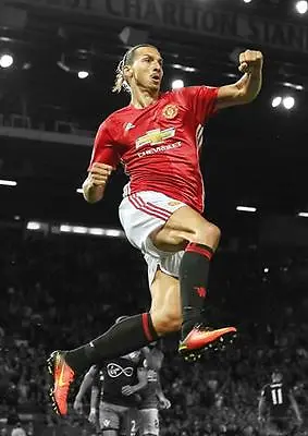 ZLATAN IBRAHIMOVIC POSTER Manchester United FC Man Utd Photo Poster A3 A4  • £6.97