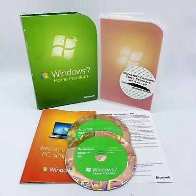 Microsoft Windows 7 Home Premium Full Retail 32 & 64 Bit DVD With Product Key • $42.99