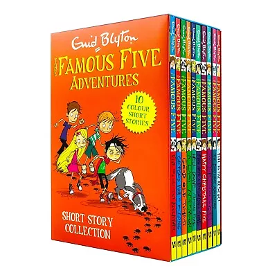 The Famous Five Adventures Short Story Collection10 Books Box Set By Enid Blyton • £18.80