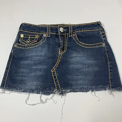 Miss Chic Blue Cutoff Denim Mini Skirt Women’s Size Small • $17.60