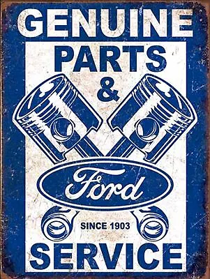£3.93 • Buy Genuine Ford Retro Metal Aluminium Sign Vintage / Man Cave / Garage / Shed Gift