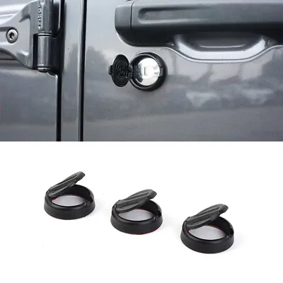 3Pcs Black Door Key Hole Socket Cover Trim For Jeep Wrangler TJ JK JL JT 1997+ • $20.29
