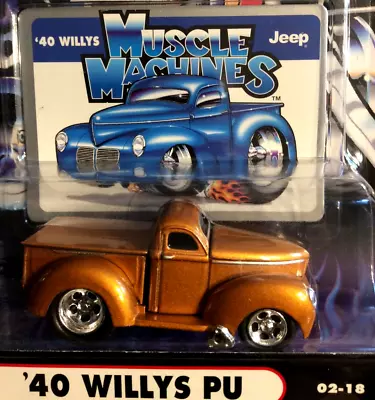 Muscle Machines 1940 40 Willys Pickup Truck Limited Edition  1/64 Diecast  02-18 • $4.99