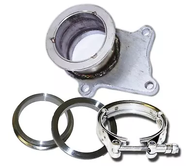 T3/T4 5 Bolts To 2.5  V-Band Flange Steel Adaptor+1 Clamp+2 Flanges COMBO • $39