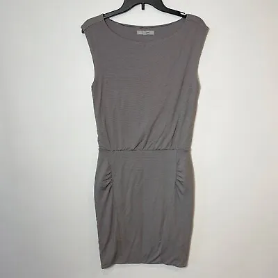 $32.57 • Buy Athleta Womens Micro Stripe Westwood Ruched Bodycon Dress Brown XS Sleeveless