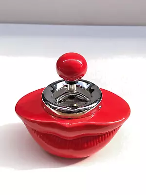 £9.99 • Buy Spinning Ashtray Gorgeous Red Stainless Steel & Ceramic