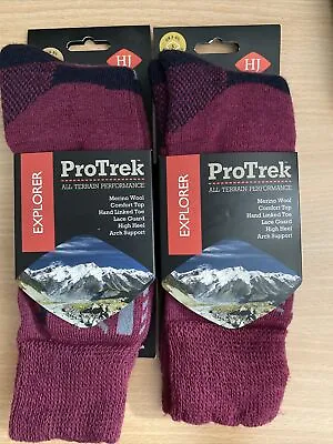 £15 • Buy Womens Walking Socks Size 3-5.5 Uk New HJ Hall Protrek Explorer Socks X 2 Pairs