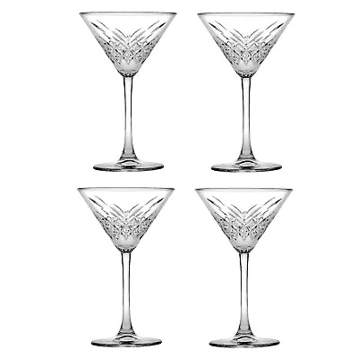 NEW PASABAHCE TIMELESS MARTINI GLASS 230ml SET 4 Glasses Alcohol Cocktail Party • $37.95