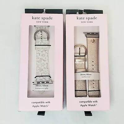 Kate Spade Apple Watch Band Lot Of  2 Rose Gold & Jelly Floral 38mm/40mm • $119.81