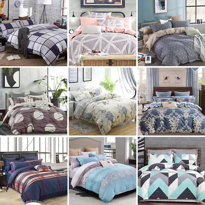 $39 • Buy New All Size Bed Doona Quilt Duvet Cover Set 100% Cotton Premium Bedding