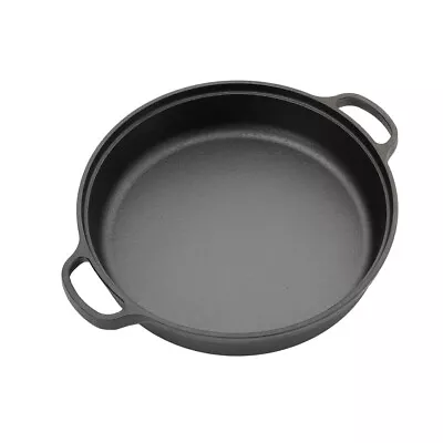 £19.95 • Buy Small/Medium/Large Pre-Seasoned Cast Iron Frying Pan BBQ Skillet Flat-Bottomed