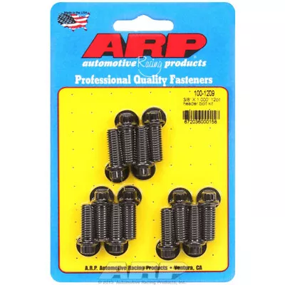 ARP Header Bolt Kit 100-1209; 3/8 -16 X 1  Black Chromoly 5/16  12-Point 12pcs • $28.90