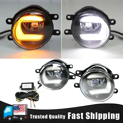 Pair For Toyota Highlander Camry Corolla Bumper LED Fog Lights Lamps W/wiring • $57.99