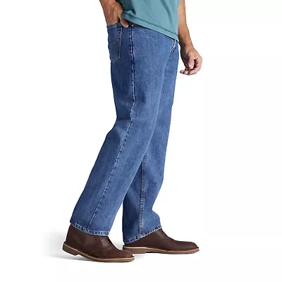 $23.99 • Buy Lee Jeans Relaxed Fit Straight Leg Mens Size 36x32 Medium Stone Blue Zipper Fly