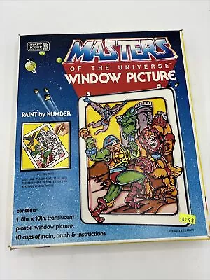 Vtg He-Man Masters Of The Universe Merch 1983 Rare! Window Picture Merchandise • $109.99