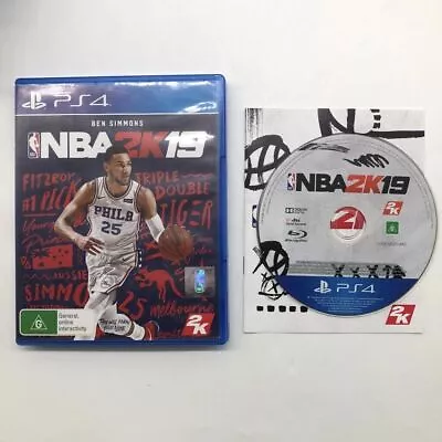 NBA 2k19 PS4 Playstation 4 Game + Manual 24d3 • $7.95