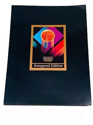 Vintage 1990 NBA Skybox Basketball Card Promo Employee Sales Folder Brochures • $24.99