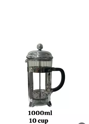 10 Cup Glass Cafetiere Satin • £9.45