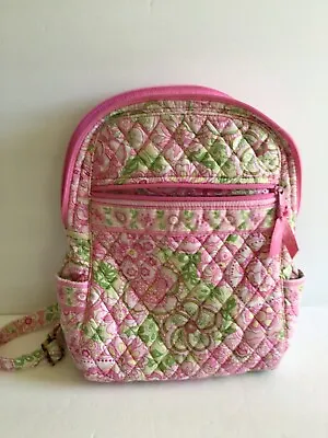 Vera Bradley Pink Floral Quilted Campus Backpack • $11.98